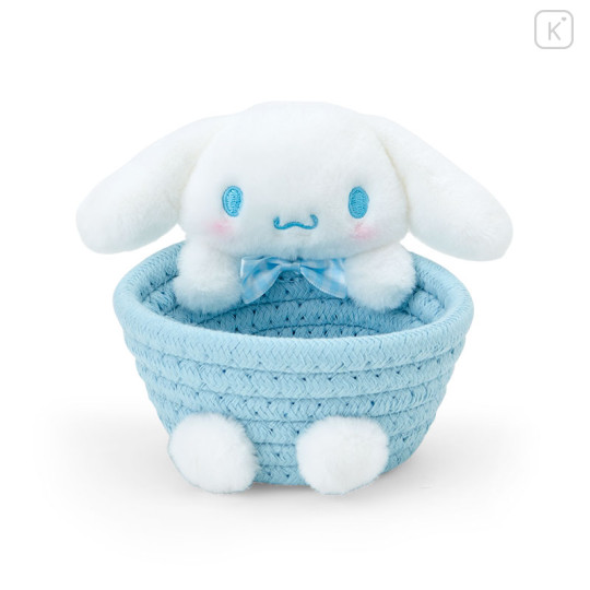 Japan Sanrio Original Rope Basket with Mascot (S) - Cinnamoroll - 1