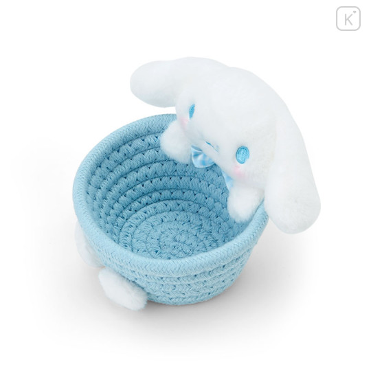 Japan Sanrio Original Rope Basket with Mascot (S) - Cinnamoroll - 2