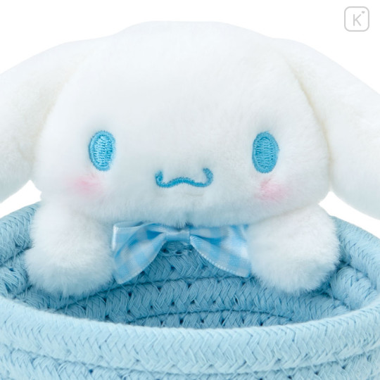 Japan Sanrio Original Rope Basket with Mascot (S) - Cinnamoroll - 3