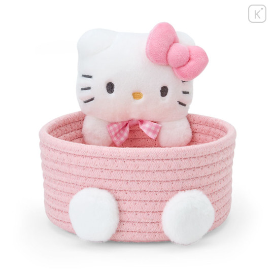 Japan Sanrio Original Rope Basket with Mascot (M) - Hello Kitty - 1