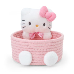 Japan Sanrio Original Rope Basket with Mascot (M) - Hello Kitty