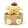 Japan Sanrio Original Rope Basket with Mascot (M) - Pompompurin - 1