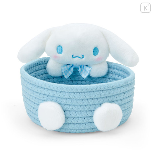 Japan Sanrio Original Rope Basket with Mascot (M) - Cinnamoroll - 1