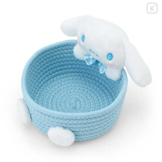 Japan Sanrio Original Rope Basket with Mascot (M) - Cinnamoroll - 2