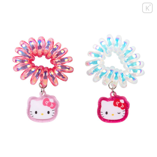 Japan Sanrio Original Coil Ponytail Holder 2pcs Set - Hello Kitty - 1