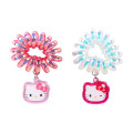 Japan Sanrio Original Coil Ponytail Holder 2pcs Set - Hello Kitty - 1