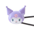 Japan Sanrio Original Kids Mascot Hair Tie (M) - Kuromi / Rose - 2