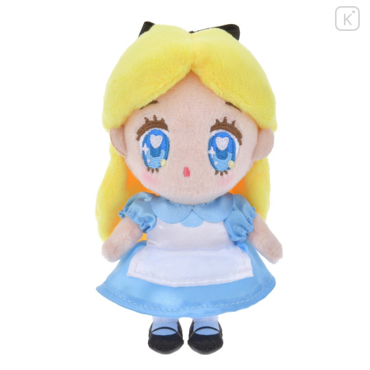 Japan Disney Store Tiny Princess Plush Keychain - Alice in Wonderland Eye : Heart Shaped - 1