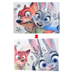 Japan Disney Store Postcard - Zootopia Judy Hopps & Nick Wilde Selfie / Lenticular