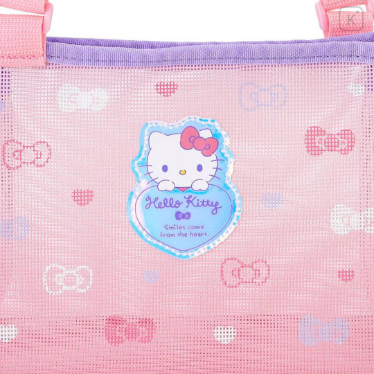 Japan Sanrio Original Kids Mesh Shoulder Bag - Hello Kitty - 4