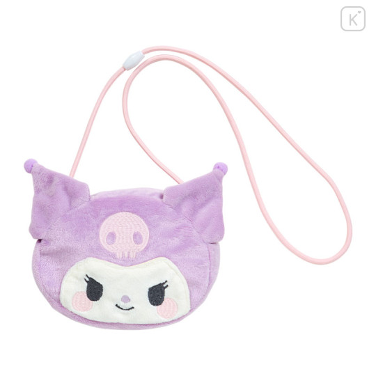 Japan Sanrio Original Kids Face Shaped Pochette - Kuromi - 1