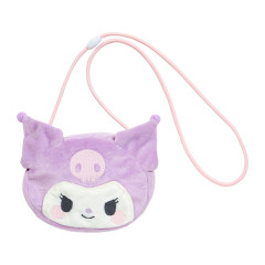 Japan Sanrio Original Kids Face Shaped Pochette - Kuromi