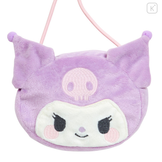 Japan Sanrio Original Kids Face Shaped Pochette - Kuromi - 2