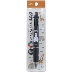 Japan Miffy Jetstream 4&1 Multi Pen + Mechanical Pencil - Elephant / Black