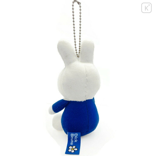 Japan Miffy Mascot Plush Keychain - Blue Flora Dress - 3