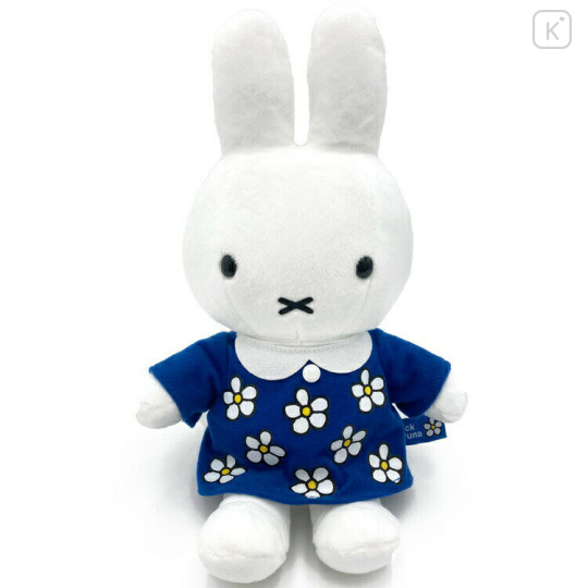 Japan Miffy Plush Toy - Blue Flora Dress - 1