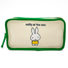 Japan Miffy Embroidered Pouch Pen Case - Zoo Visit