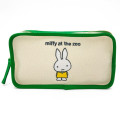 Japan Miffy Embroidered Pouch Pen Case - Picture Book Zoo Visit - 1