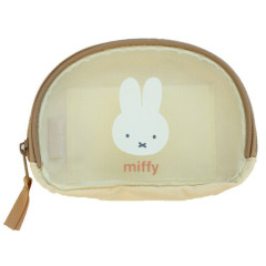 Japan Miffy Round Mesh Pouch - Beige