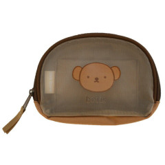 Japan Miffy Round Mesh Pouch - Boris / Brown