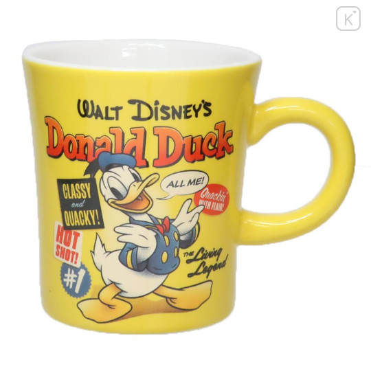 Japan Disney Ceramic Mug - Donald / Classic Yellow - 1