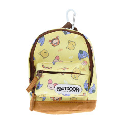 Japan Disney Outdoor Backpack Bag Pen Case - Pooh & Friends / Yellow