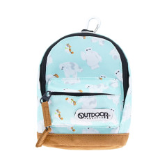 Japan Disney Outdoor Backpack Bag Pen Case - Baymax / Sky Blue