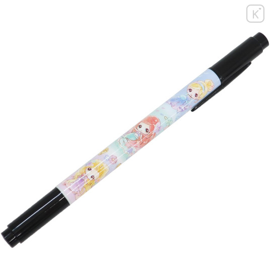 Japan Disney Oil-Based Twin Tip Marker Pen Fine & Bold - Ariel & Cinderella & Rapunzel - 1