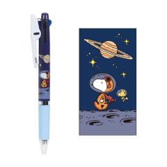 Japan Peanuts Jetstream 3 Color Multi Ball Pen - Snoopy / Astronaut