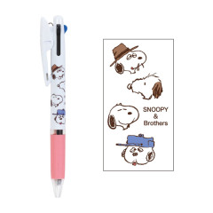 Japan Peanuts Jetstream 3 Color Multi Ballpoint Pen - Snoopy : Brothers