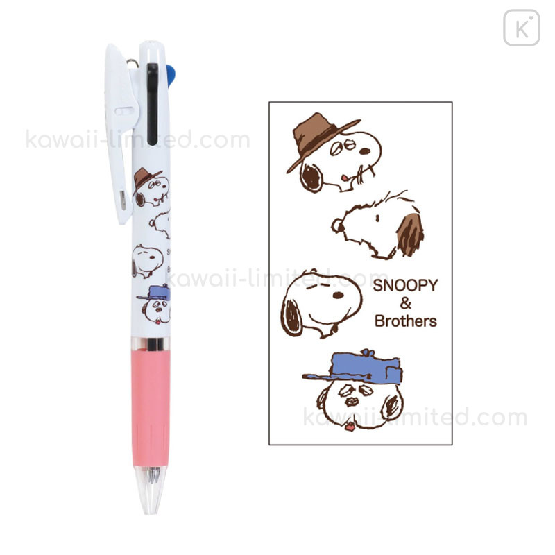 Japan Peanuts Jetstream 3 Color Multi Ballpoint Pen - Snoopy