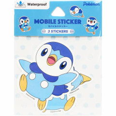 Japan Pokemon Waterproof Mobile Sticker Pack - Piplup