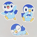Japan Pokemon Waterproof Mobile Sticker Pack - Piplup - 2