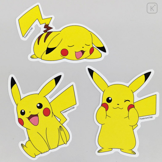 Japan Pokemon Vinyl Deco Sticker Set - Pikachu - 2