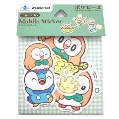Japan Pokemon Vinyl Deco Sticker Set - Rowlet & Piplup / Pokepeace