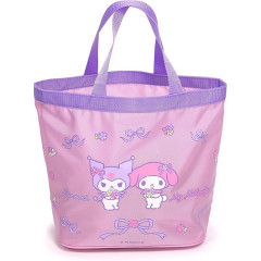 Japan Sanrio Mini Tote Bag - Kuromi & My Melody Pink & Purple