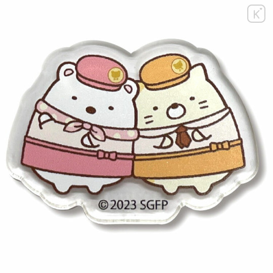 Japan San-X Acrylic Sticker - Shirokuma & Neko / Sumikko Gurashi Movie The Mysterious Child of the Makeshift Factory - 1