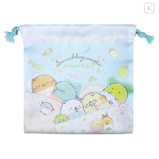 Japan San-X Drawstring Bag - Sumikko Gurashi / Baby Blue - 1