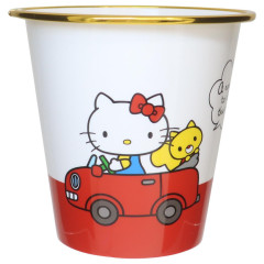 Japan Sanrio Small Desk Organizer Trash Can - Hello Kitty / Road Trip
