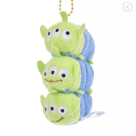 Japan Disney Store Tsum Tsum Plush Keychain - Toy Story Little Green Men - 1