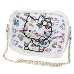 Japan Sanrio Clear Shoulder Bag Ita Bag - Hello Kitty 50th Anniversary / White