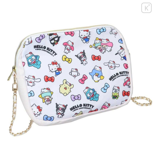 Japan Sanrio Clear Shoulder Bag - Hello Kitty 50th Anniversary / White - 2