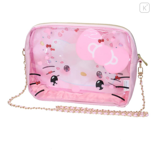 Japan Sanrio Clear Shoulder Bag - Hello Kitty 50th Anniversary Pink - 1