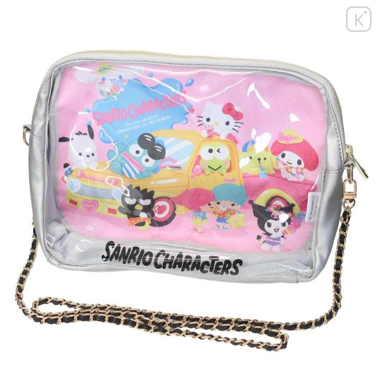 Japan Sanrio Clear Shoulder Bag - Characters / Summer Time Pink - 1