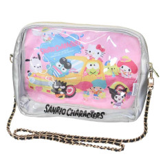 Japan Sanrio Clear Shoulder Bag Ita Bag - Characters / Summer Time Pink