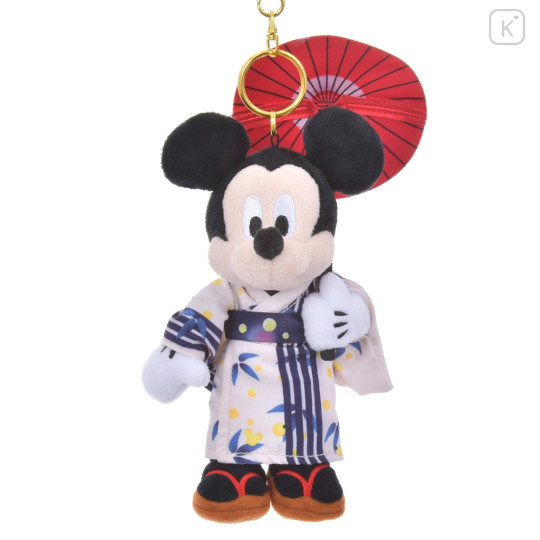 Japan Disney Store Plush Keychain - Mickey Mouse : Japanese Festival Matsuri - 1