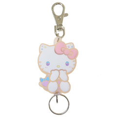 Japan Sanrio Reel Keychain - Hello Kitty / Love Eyes