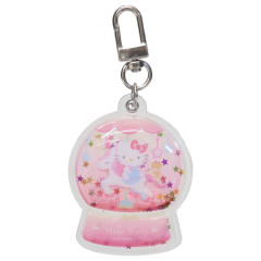 Japan Sanrio Floating Sequins Keychain - Hello Kitty / Crystal Ball