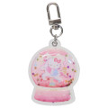 Japan Sanrio Floating Sequins Keychain - Hello Kitty / Crystal Ball - 1