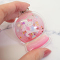 Japan Sanrio Floating Sequins Keychain - Hello Kitty / Crystal Ball - 3